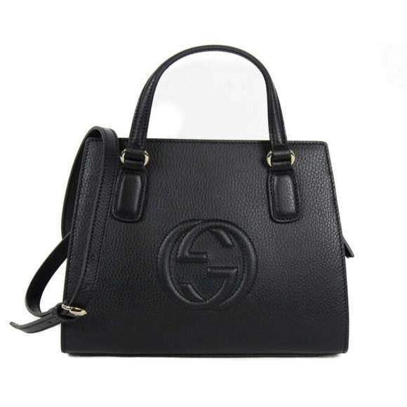 Gucci Soho Leather Structured Small Tote Crossbody Bag - Picture 4 of 12